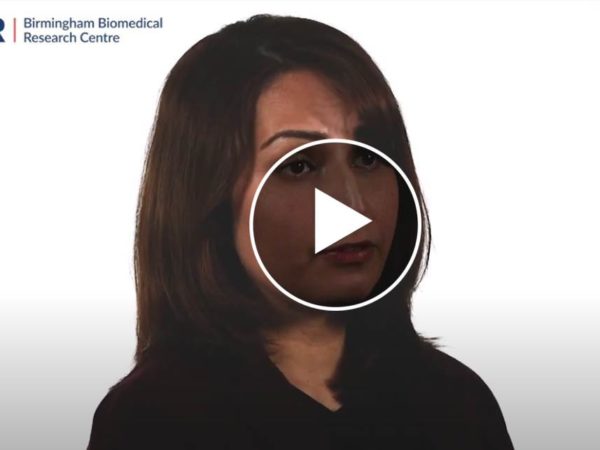 Still image from video featuring Dr Sheeba Khan, Clinical Research Fellow at the BRC