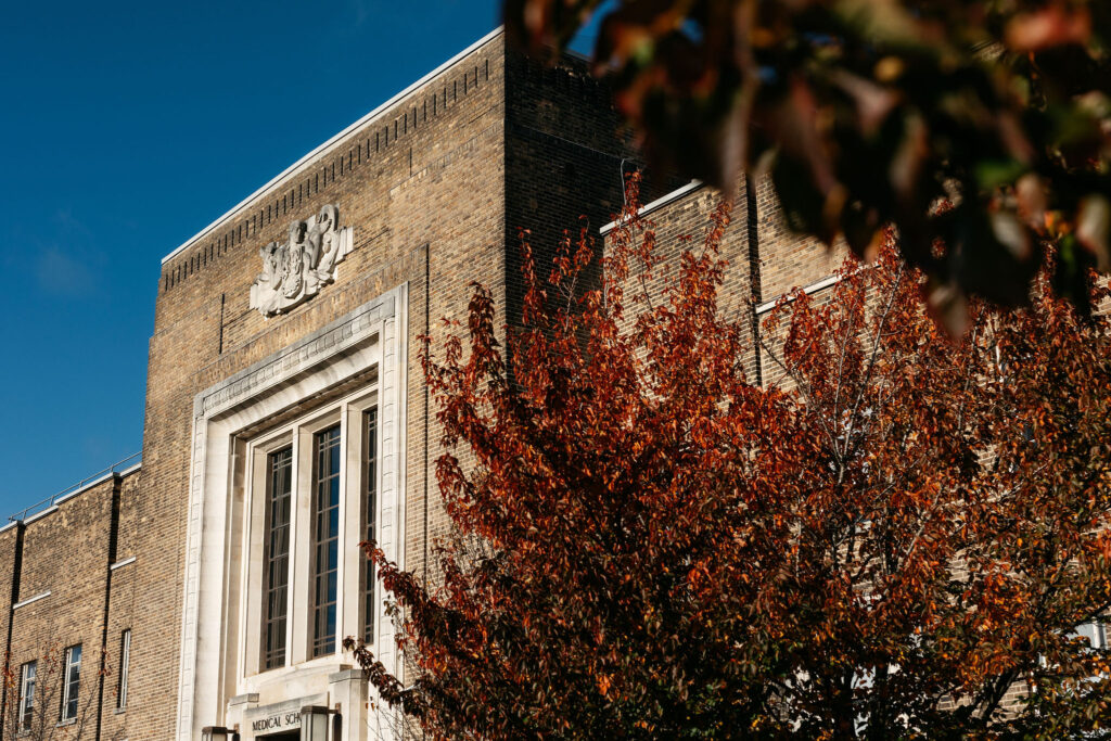 Exterior of the Medical School at the University of Birmingham