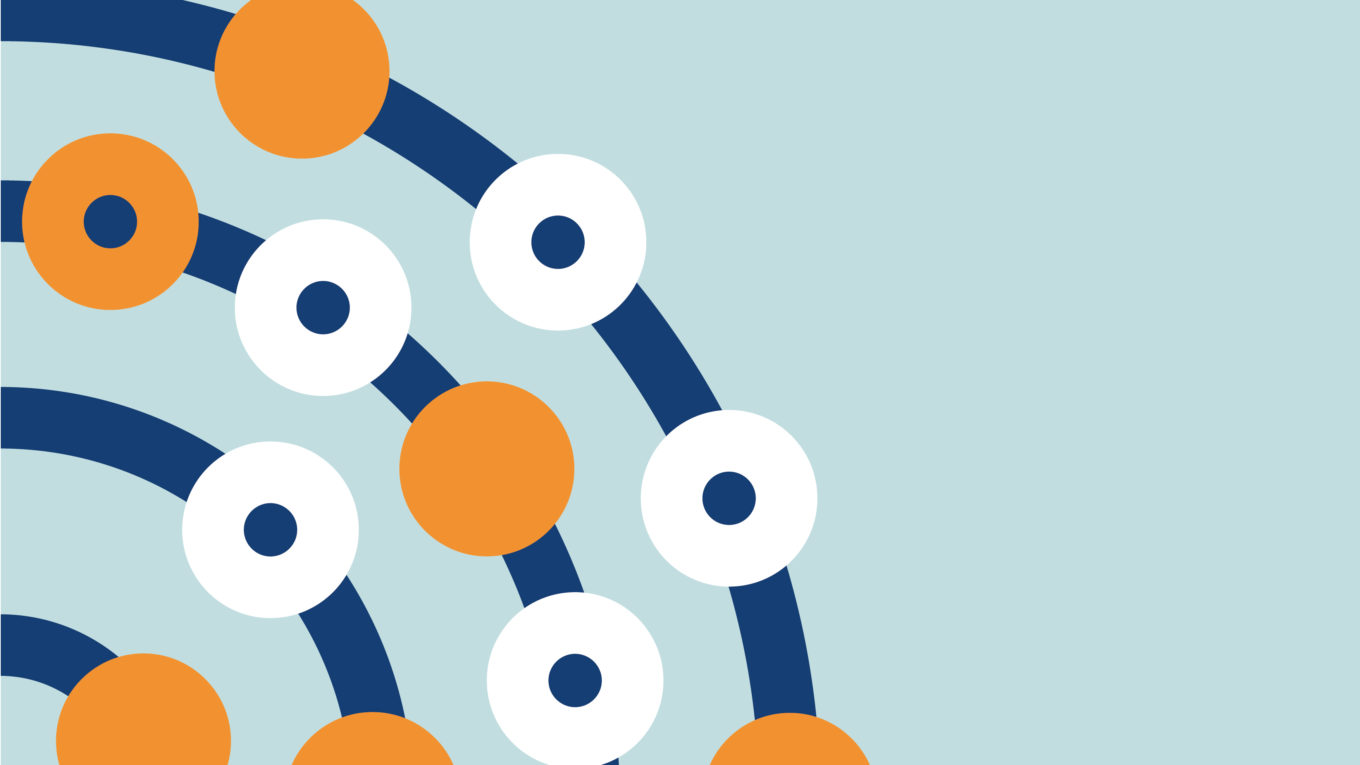 abstract motif with concentric circles and spheres