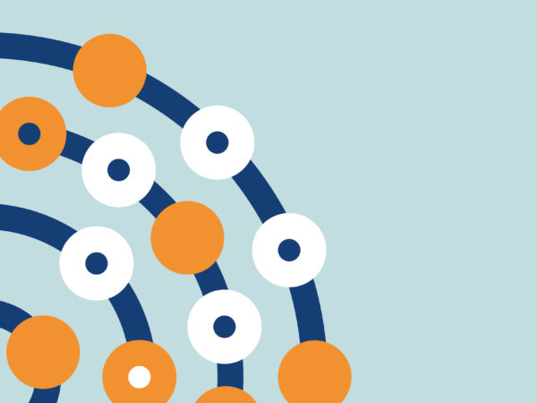 abstract motif with concentric circles and spheres