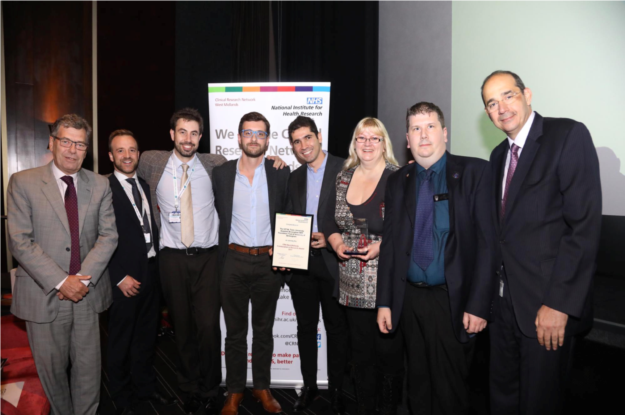 The team overseeing VITTAL with their award